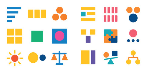 Colorful Design Icons Grid