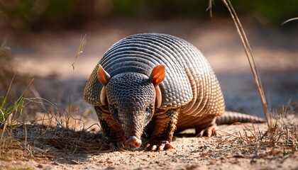 Obraz premium nine banded armadillo animal wildlife photo