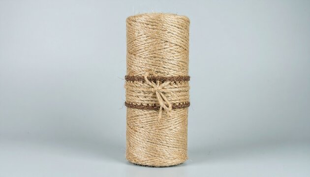 Natural Jute Twine Roll with Brown Band