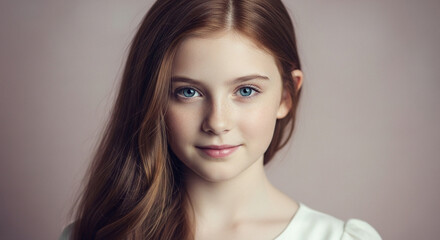 Fototapeta premium Portrait of a young beautiful woman