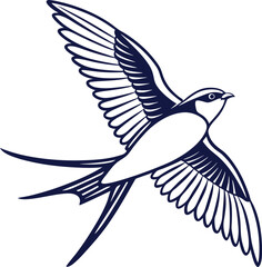 Obraz premium Modern Bird Logo Design – Elegant Animal Symbol for Company Identity