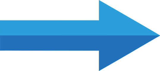 Blue Right Arrow Vector Icon Isolated on White Background