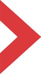 Red Right Arrow Flat Vector Icon Isolated on White Background

