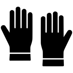 Obraz premium Pair of Black Hand Silhouette Gloves Isolated