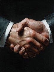 handshake between two businessmen, shaking hands