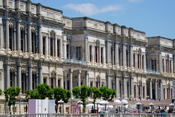 Istanbul Dolmabahce Palace overlooks Bosphorus waterfront