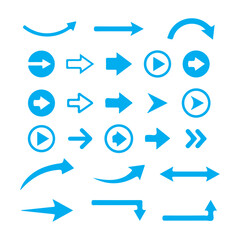 Colorful Arrows Icons Set with sleek arrow
