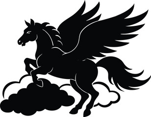  pegasus in the clouds silhouette