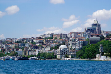 waterfront view over istanbul on a sunny day