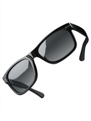 Stylish black sunglasses isolated on white perfect for fashion lifestyle or product displays