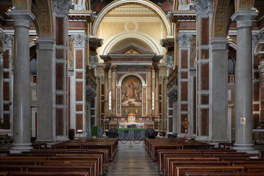 Basilica del Sacro Cuore di Ges&ugrave;, renaissance revival styled church in Rome, Italy
