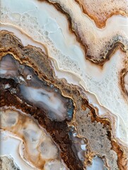 Fototapeta premium Macro shot of epoxi resin pour art, neutral colors, extreme detail, ultra sharp