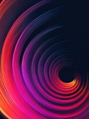 Abstract sound wave pattern with dark vibrant gradient and circular motion