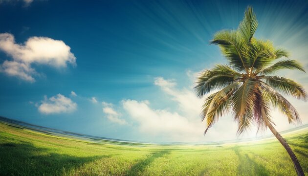 palm summer looped background