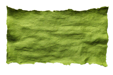 Decorative Torn Paper Banner in Green Textured Style