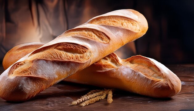 freshly baked crusty baguettes