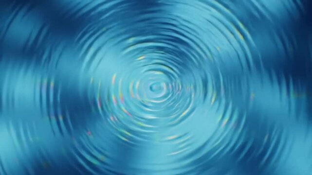 Hypnotic Blue Water Ripple Effect Animated Background, Seamless Loop Video