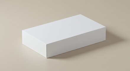 Clean Minimalist White Rectangular Box Mockup