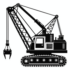 silhouette of construction crane
