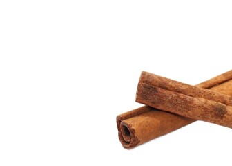 Cinnamon sticks isolated on white background, Cinammon roll