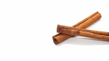 Cinnamon sticks isolated on white background, Cinammon roll