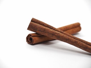 Cinnamon sticks isolated on white background, Cinammon roll