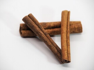 Cinnamon sticks isolated on white background, Cinammon roll