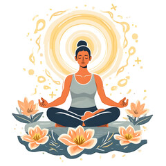 yoga in the lotus position, meditation, svg, 