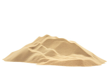 Dry Sand Hill or Dune Isolated on White Background
