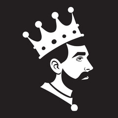 Cartoon vector illustration of carnival king and queen head design