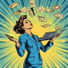 The businesswoman has many responsibilities and must effectively manage her time to turn her business idea into a reality