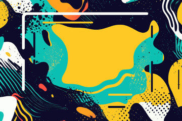 Fototapeta premium The pop art style of this modern illustration incorporates retro comic background halftone dots and a torn paper effect