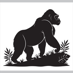 Bear silhouette vector illustration of wild mammal animal icon