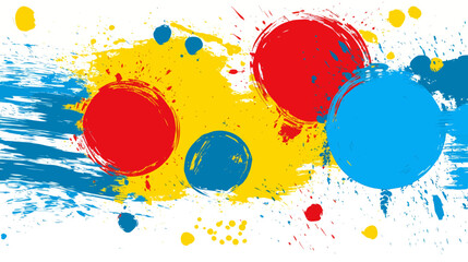 Explore a lively world through this modern flat illustration, which incorporates unique textures to achieve a bold, abstract grunge appearance