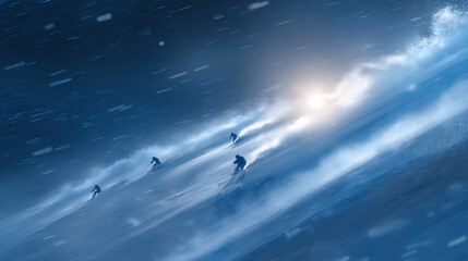 Skiers and snowboarders enjoy bright winter slopes