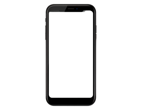Mobile phone flat icon, transparent background - Powered by Adobe