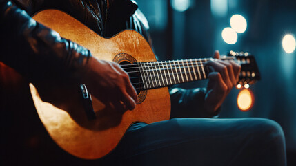 man playing guitar