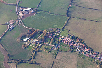 	
Aerial view of the fields in Wiltshire	