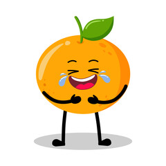 Cute Hand Drawn orange Laughing Out Loud