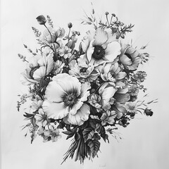 hand drawn flowers