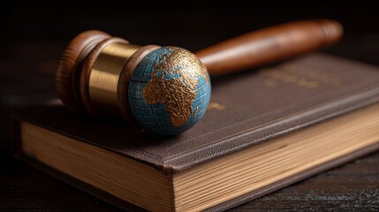 Global Justice Celebration with Globe on Gavel
