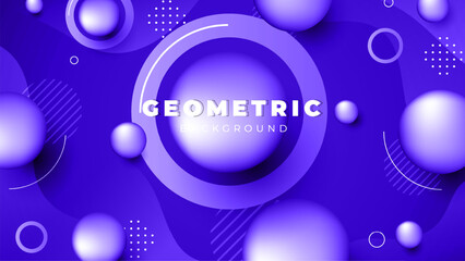 Futuristic Abstract Geometric Liquid Gradient Background with 3D Shapes and Fluid Blobs in Vibrant Purple, Blue, and Pink Tones for Modern Design Projects
