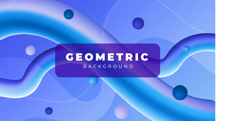 Futuristic Abstract Geometric Liquid Gradient Background with 3D Shapes and Fluid Blobs in Vibrant Purple, Blue, and Pink Tones for Modern Design Projects