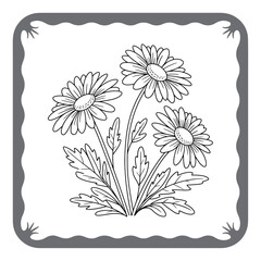 Vintage floral background with decorative flowers and elegant frame design