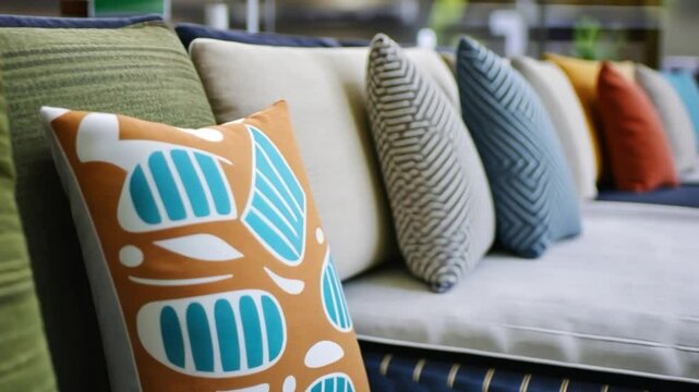 Vibrant Throw Pillows on a Plush Mattress