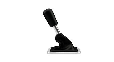 Gear Shift Knob Isolated on White Automotive Part