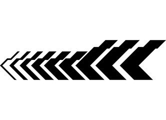 Sports pattern on the body of a car, boat, motorcycle, sportswear, toy. Decorative black design element on a white background. Vector striped background. Racing stripe. Speed, Game