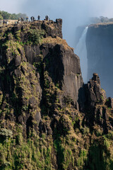 Majestic Victoria falls Cliff Edge in Livingstone, Zambia 