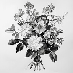 hand drawn flowers