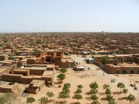 Panoramic View over Agadez from the Grand Mosque in Niger